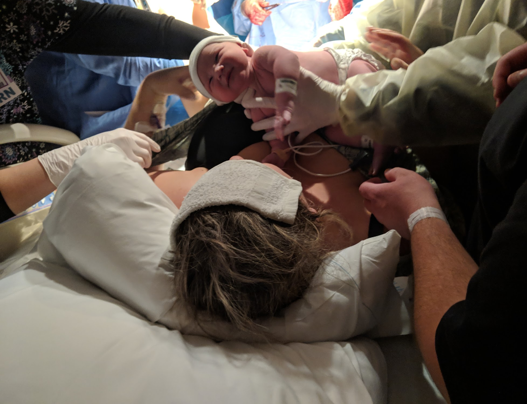 Positive Hospital Birth with Amazing Partner Support