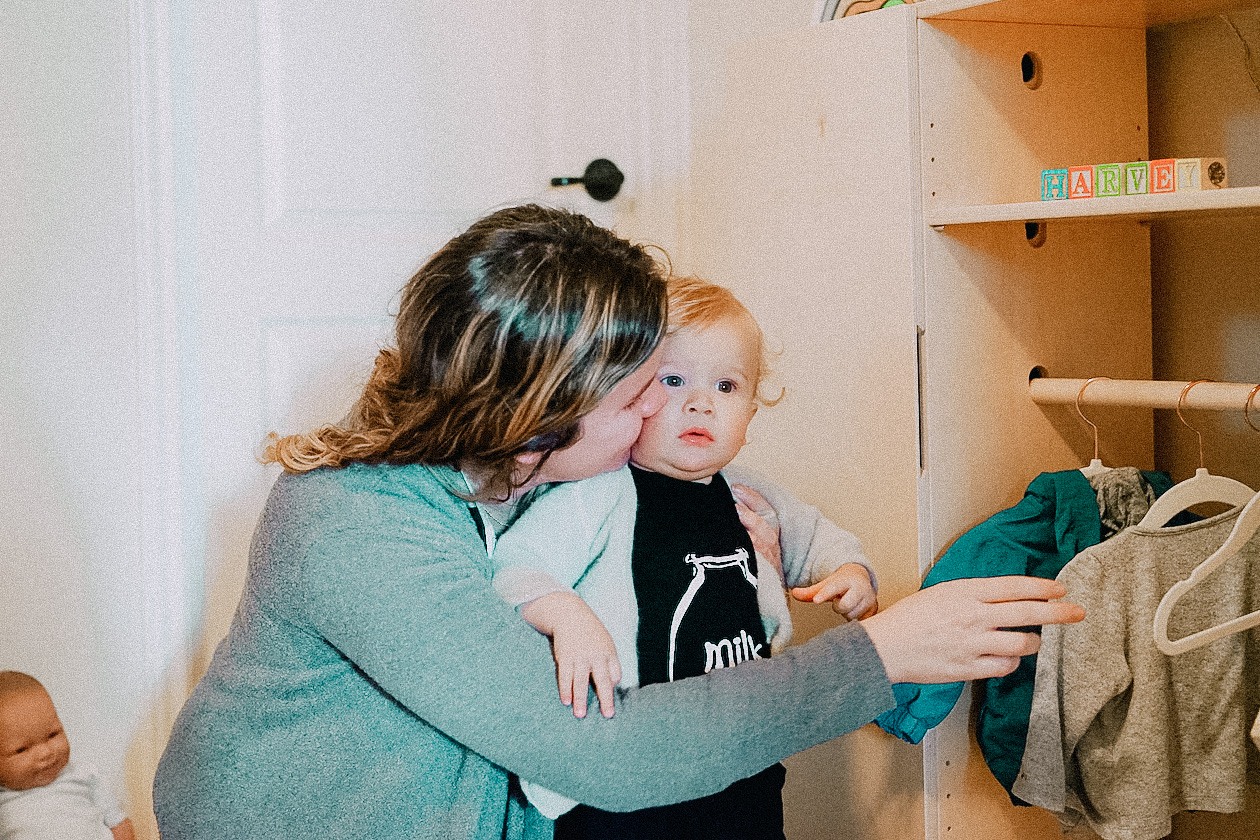 montessori dressing area for baby