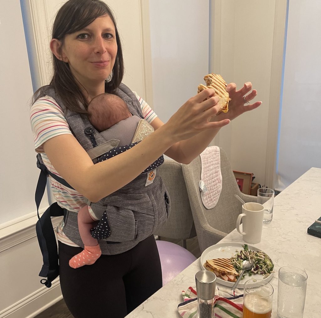 postpartum babywearing ergobaby