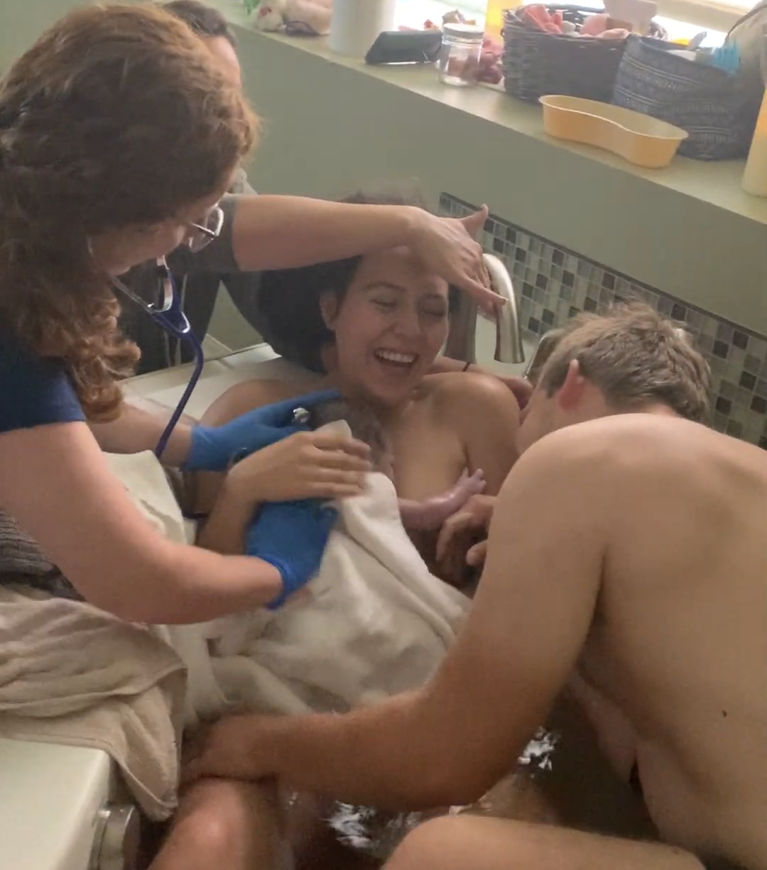 33 hour Magical Birth Center Birth,  GBS+, First Time Mom